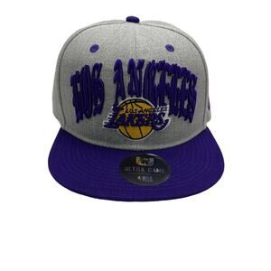 ULTRA GAME LOS ANGELES LAKERS Snapback Basketball Hat Adjustable Cap Adult New